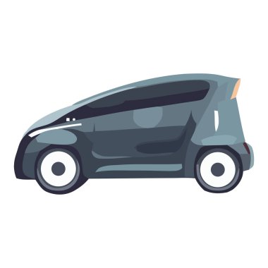 Parlak mavi arka planda giden modern spor araba izole edildi