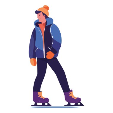 Bir kişi buz üzerinde hızla izole edilmiş şekilde kayıyor.