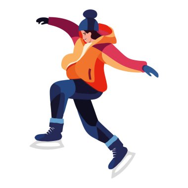 Buz pateni antrenmanı yapan genç adam izole edilmiş.