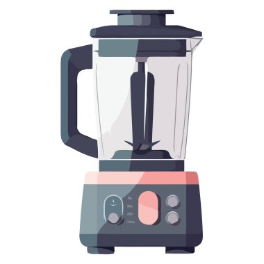 Modern elektrik mikserine karıştırılmış taze meyve izole edilmiş.