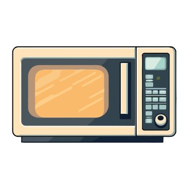 Modern mutfak aletleri mikrodalga fırın izole.