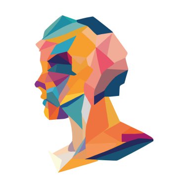 Geometrik şekiller insan soyut tasarımını izole eder.