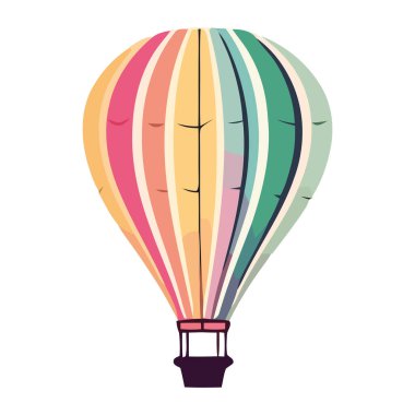 Sıcak hava balonunda izole bir şekilde yüksekte uçmak eğlenceli.