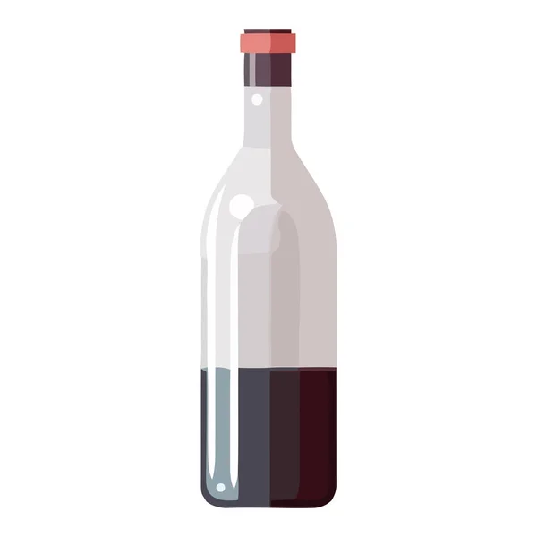 Wine Bottle Icon Design Transparent Background Isolated — Stock Vector