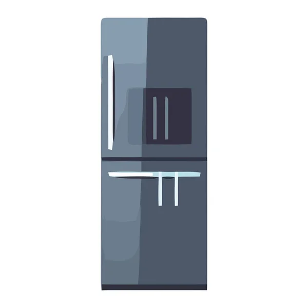 Edelstahl Kühlschrank Frische Lebensmittel Kühle Haltung Isoliert — Stockvektor