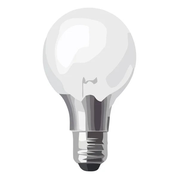 Efficient Lightbulb Symbolizes Bright Ideas Innovation Isolated — Stock Vector