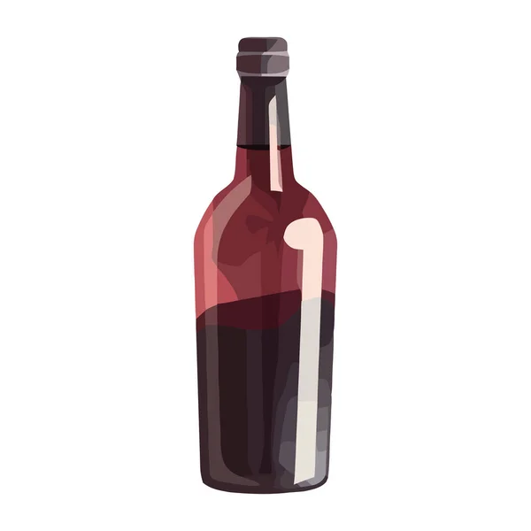 Weinflaschen Ikone Symbolisiert Feier Und Luxus — Stockvektor