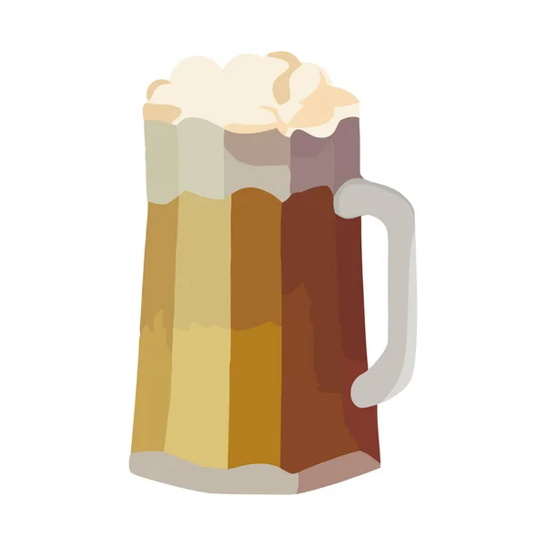 Bebida Espumosa Simboliza Celebración Cervecería Pub Aislado — Vector de stock