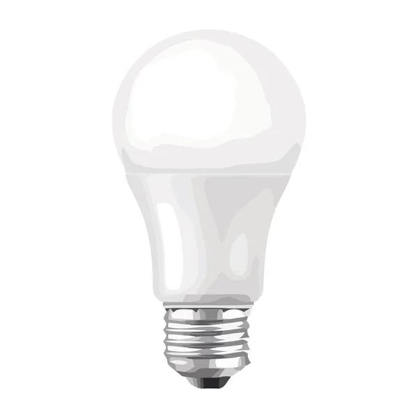 Efficient Lightbulb Glows Bright Sparks Ideas Innovation Isolated — Stock Vector