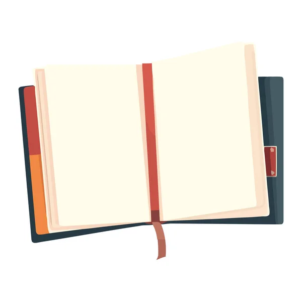 Imparare Letteratura Biblioteca Leggere Pagina Dei Libri Testo Isolato — Vettoriale Stock