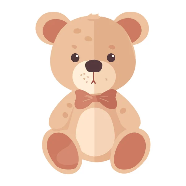 Flauschiges Teddybär Spielzeug Bringt Geburtstagsfreude — Stockvektor