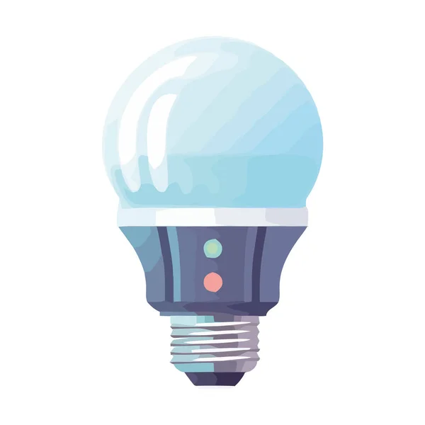 高效灯泡发光 激发创新和创造力 — 图库矢量图片