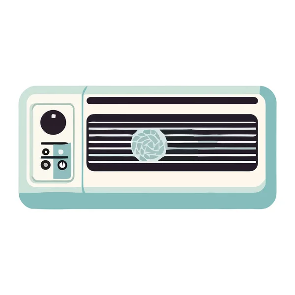 Ilustração Vetorial Moderna Equipamentos Rádio Antigos Isolados — Vetor de Stock