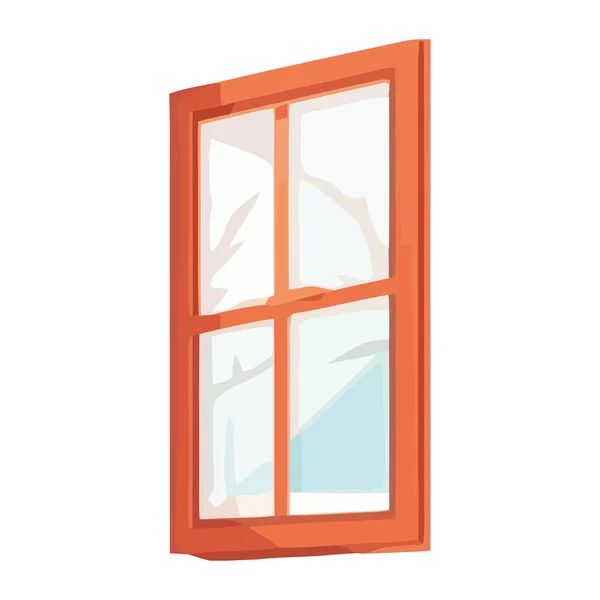 Design Moderne Cadre Fenêtre Verre Avec Élégance Isolé — Image vectorielle