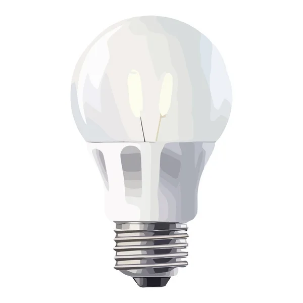 Effiziente Glühbirne Leuchtet Hell Innovation Isoliert — Stockvektor