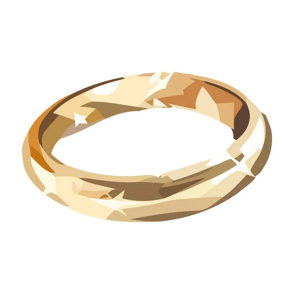 Glänsande Guld Smycken Symboliserar Rikedom Och Elegans Isolerade — Stock vektor