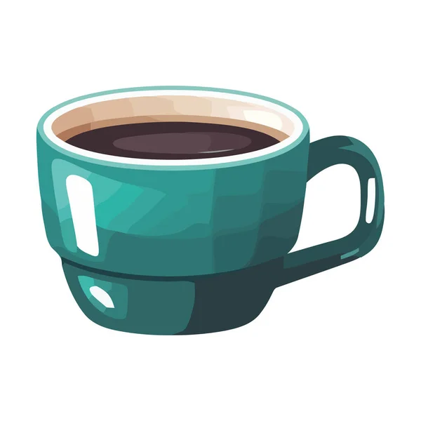 Forró Ital Kávé Csésze Gőz Izolált — Stock Vector