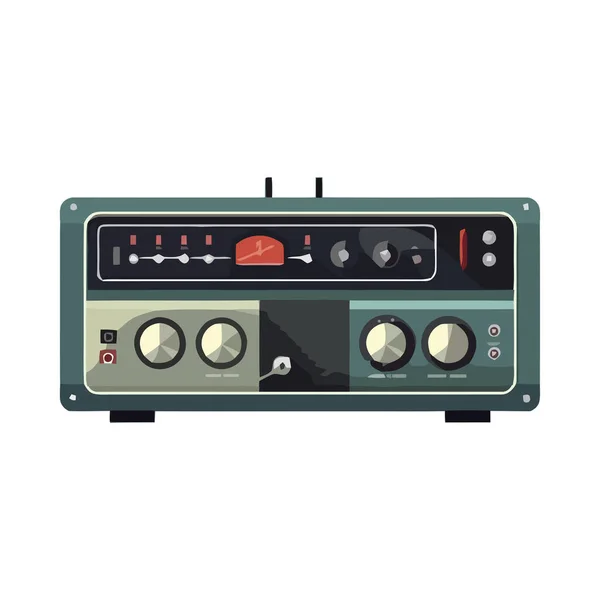 Nowoczesny Sprzęt Stereo Odtwarzanie Starych Kaset Audio Izolowane — Wektor stockowy