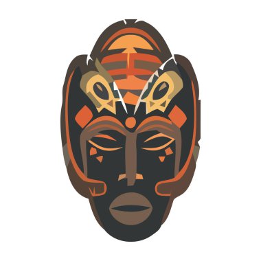 Eski maske, Afrika kültürünü ve izole edilmiş geleneği sembolize eder