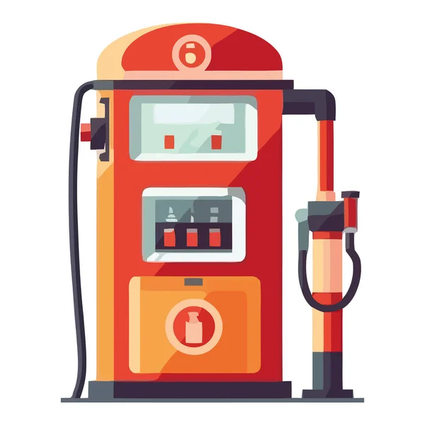Gasoline Filling Station Fuel Pump Gallon Vector Isolated — Stock Vector