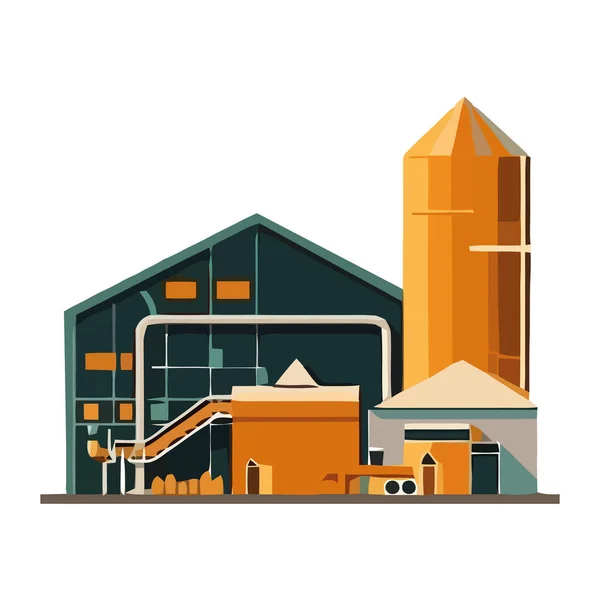 Σύγχρονο Διανυσματικό Εικονίδιο Συμβολίζει Την Ανάπτυξη Της Κατασκευαστικής Βιομηχανίας Απομονωμένη — Διανυσματικό Αρχείο