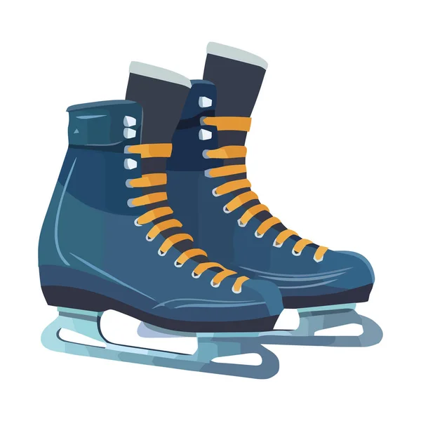 Winter Sports Fashion Ice Skates Boots Isolated — Stock Vector