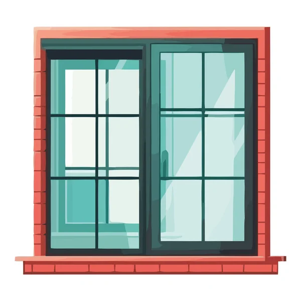 Сучасна Архітектура Скляні Вікна Ізольовані — стоковий вектор