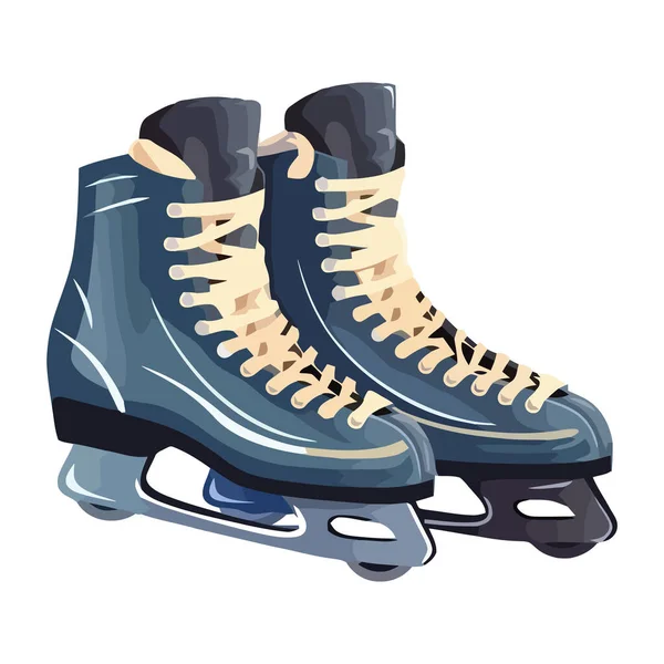 Winter Sports Shoe Pair Ice Skating Isolated — Stock Vector