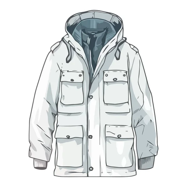 Модные Мужчины Зимний Вектор Дизайн Пальто Изолированы — стоковый вектор
