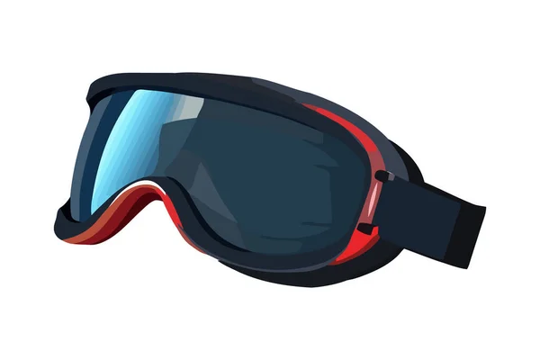 Schutzbrille Für Wintersport Abenteuer Isoliert — Stockvektor