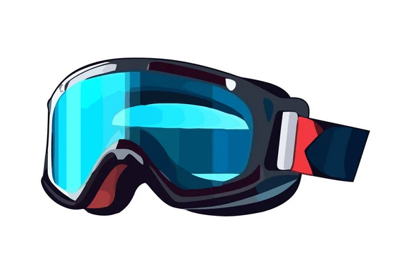 Protective Eyewear Winter Sports Adventure Icon Isolated — Stock Vector