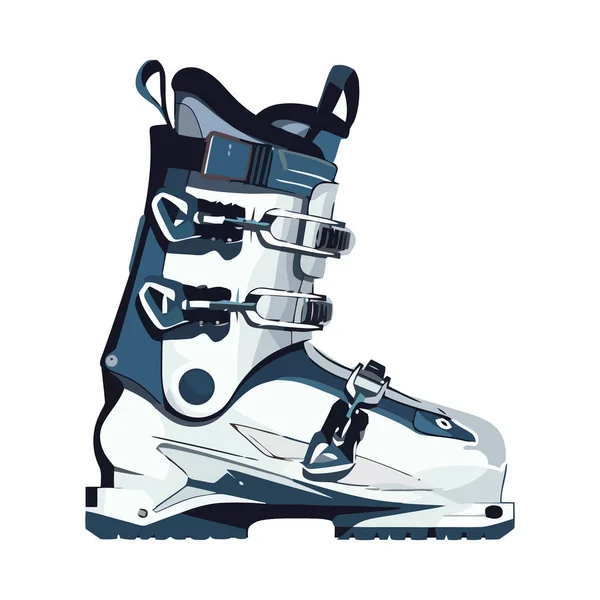 隔离雪地的冬季运动靴 — 图库矢量图片