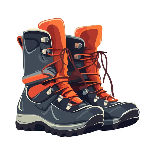 Sapato Esportivo Design Vetorial Para Caminhadas Inverno Aventura Isolada — Vetor de Stock