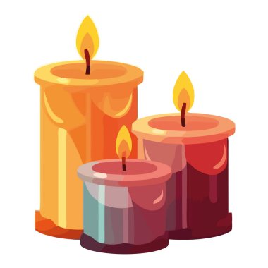 Gece namazı için kil feneri tutuşturan mum alevi izole edildi.