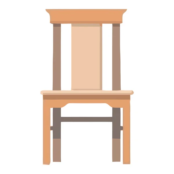 Cadeira Madeira Antiga Símbolo Elegância Isolado —  Vetores de Stock