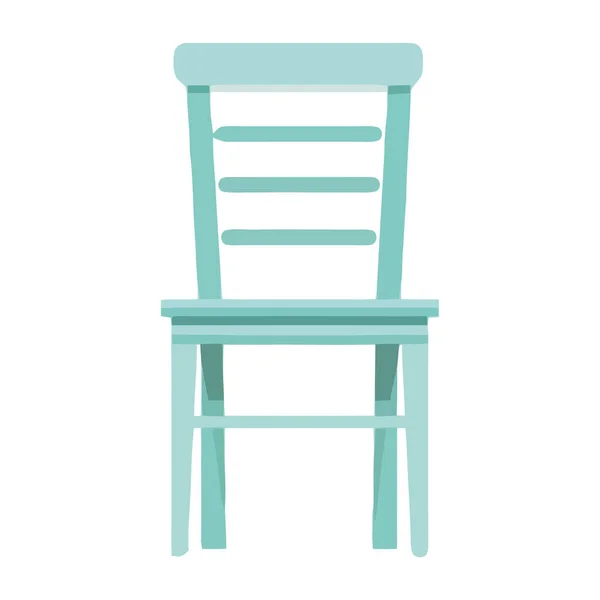 现代设计中舒适的木制椅子和桌子隔离 — 图库矢量图片