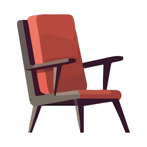 Удобное Кресло Современным Дизайном Изолировано — стоковый вектор