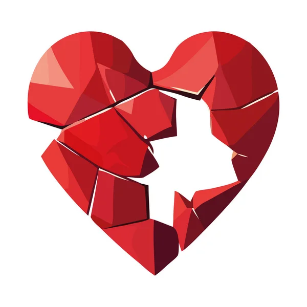 Σύμβολο Αγάπης Αφηρημένο Σχέδιο Σχήματος Καρδιάς Απομονωμένο — Διανυσματικό Αρχείο