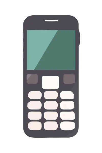 Ícone Tecnologia Dispositivo Telefone Digital Isolado — Vetor de Stock