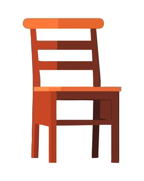 Άνετη Ξύλινη Καρέκλα Μοντέρνα Διακόσμηση Απομονωμένη — Διανυσματικό Αρχείο