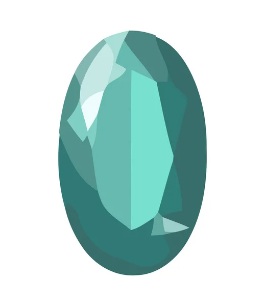 Shiny Gemstone Symbol Luxury Beauty Isolated — Stock Vector