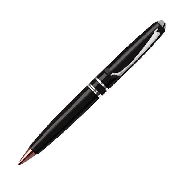 Черная Ручка Элегантным Стилем — стоковый вектор