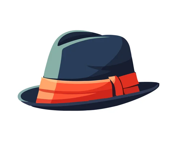 Κομψό Καπέλο Ανδρικό Καπέλο Fedora Απομονωμένο — Διανυσματικό Αρχείο