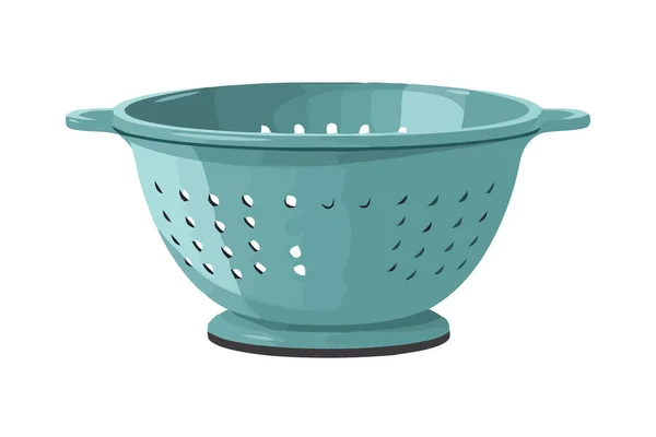 空蓝色陶器碗图标隔离 — 图库矢量图片