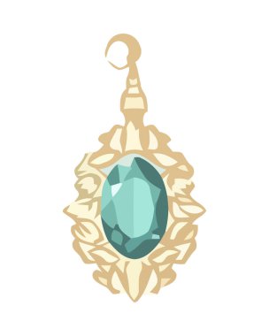 Küpe lüks mücevher zenginlik simgesini sembolize eder