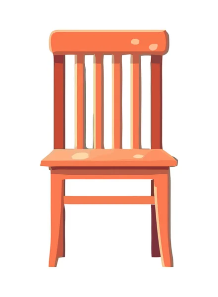 Dřevěné Židle Rustikální Deska Izolované — Stockový vektor