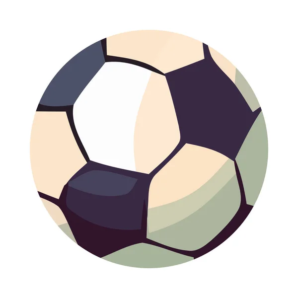 Voetbal Symboliseert Succes Geïsoleerde Competitie — Stockvector
