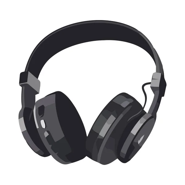 Headphones Modernos Para Ícone Elegante Isolado — Vetor de Stock