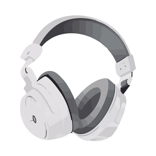 Los Auriculares Simbolizan Moderno Para Escucha Personal Aislado — Vector de stock