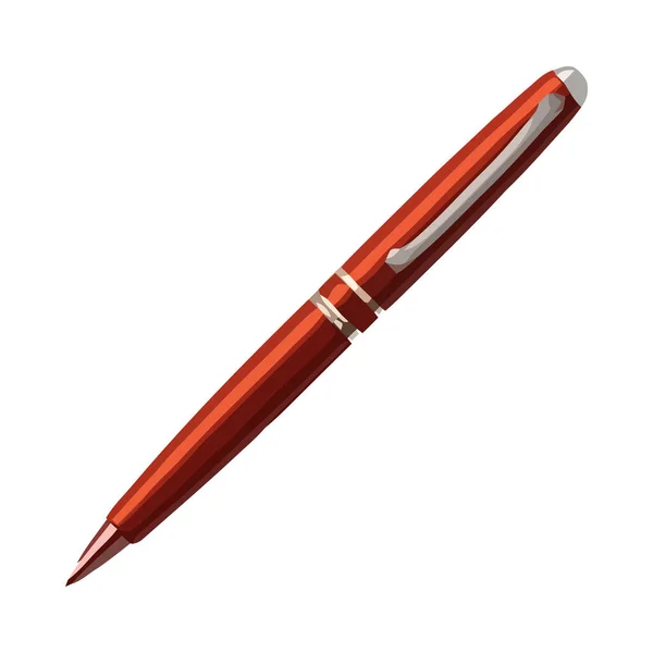 Roter Kugelschreiber Versorgung Symbol Isoliert — Stockvektor